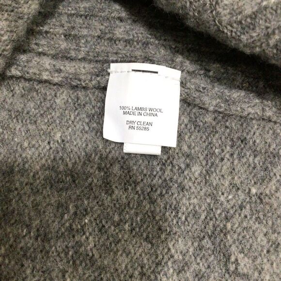 Men’s Express 100% Lambswool Grey Elbow Patch Sweater XL - Picture 8 of 9